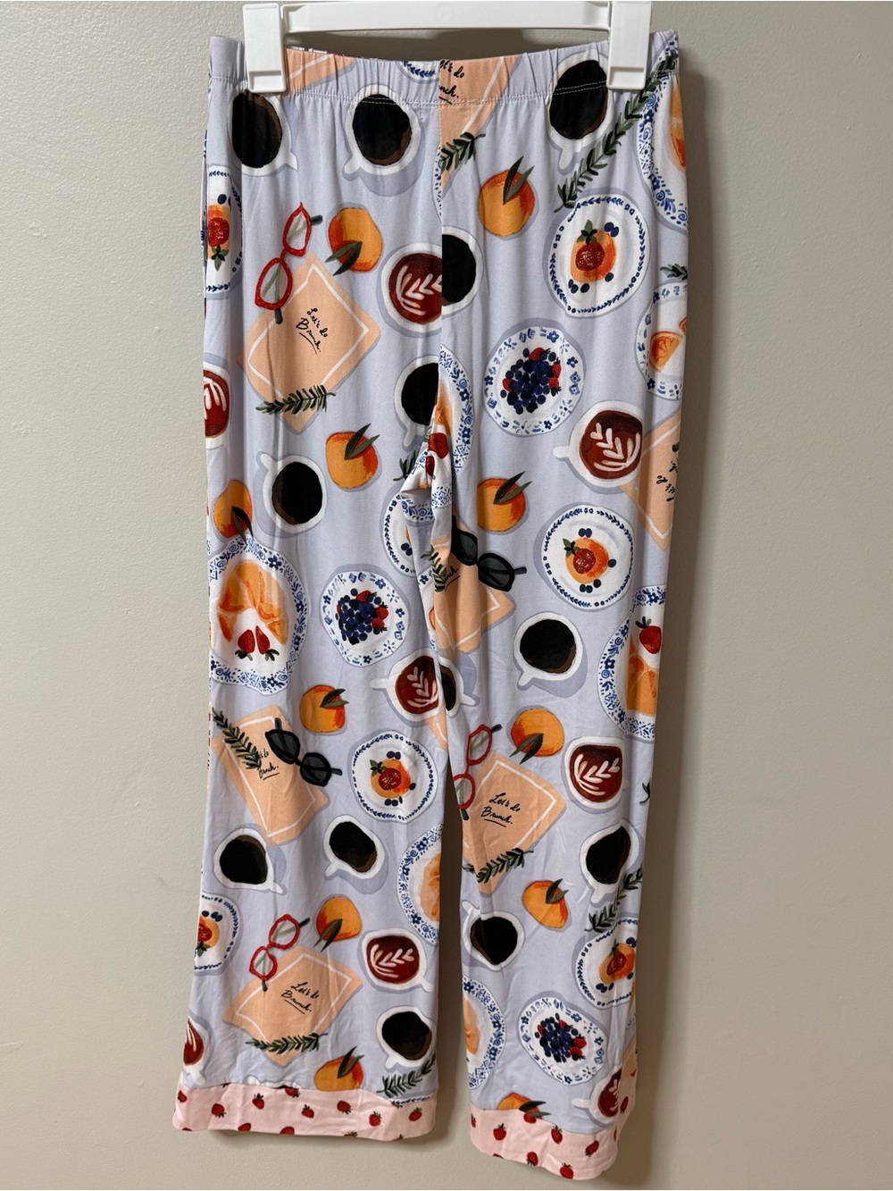 Beauty Sleep Social Pajama Set Womens Breakfast Coffee Croissant Billie Small - Picture 10 of 16